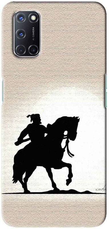NDCOM Back Cover for OPPO A52 Shivaji Maharaj Printed  (Multicolor, Hard Case)