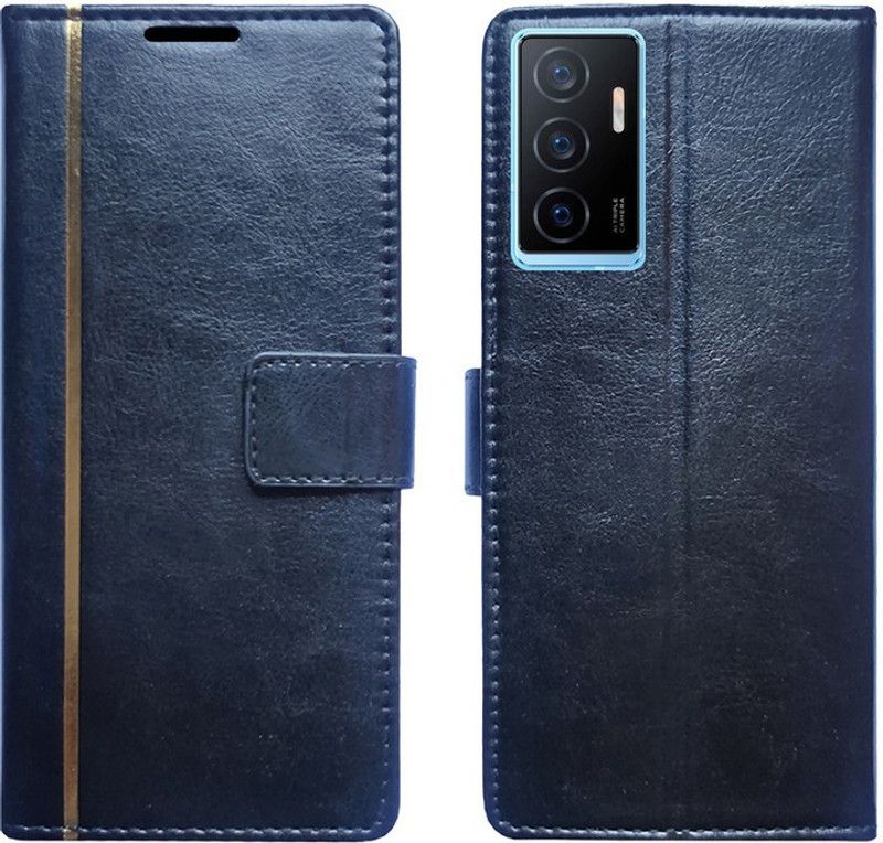 AD Enterprises Flip Cover for Vivo Y75 4G  (Black, Magnetic Case, Pack of: 1)