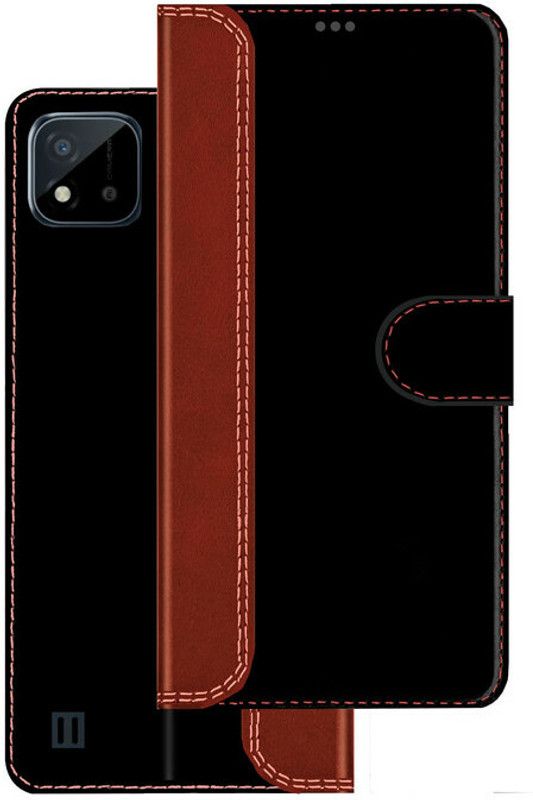 GRITOZ Back Cover for Realme C11 2021  (Black, Brown, Dual Protection, Pack of: 1)