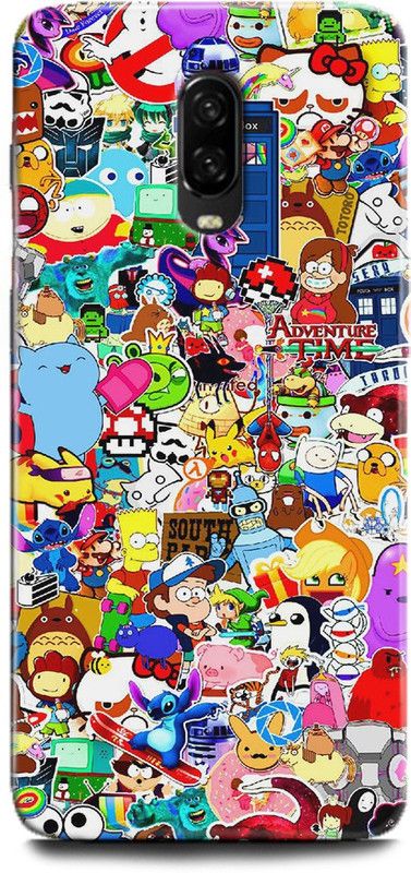 INDICRAFT Back Cover for One Plus 6T, Cartoon, Printed  (Multicolor, Shock Proof)