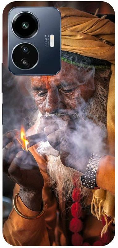 FRONK Back Cover for vivo Y77 5G, V2169, AGHORI, MAHADEV, SHIV, SHIVJI, MAHAKAL  (Brown, Hard Case, Pack of: 1)