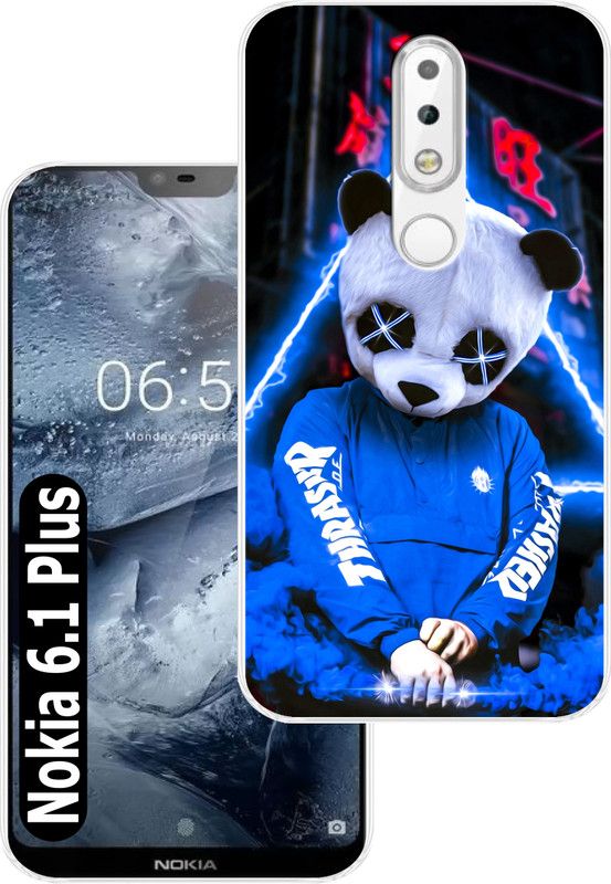 Goldista Back Cover for Nokia 6.1 Plus  (Multicolor, Flexible, Silicon, Pack of: 1)