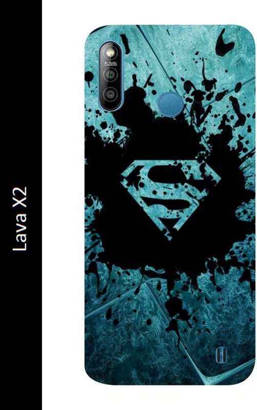 BeauCase Back Cover for Lava X2  (Black, Blue, Grip Case, Silicon, Pack of: 1)