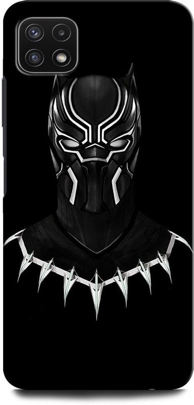 GRAFIQE Back Cover for SAMSUNG Galaxy A22 5G BLACKPHANTER, BLACKPHANTERMASK, AVENGER, MARVEL, SUPERHERO  (Multicolor, Shock Proof, Pack of: 1)