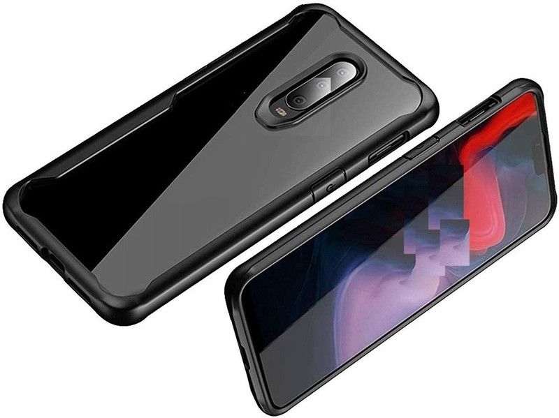 CELLCAMPUS Back Cover for Redmi K30  (Transparent, Black, Grip Case, Pack of: 1)