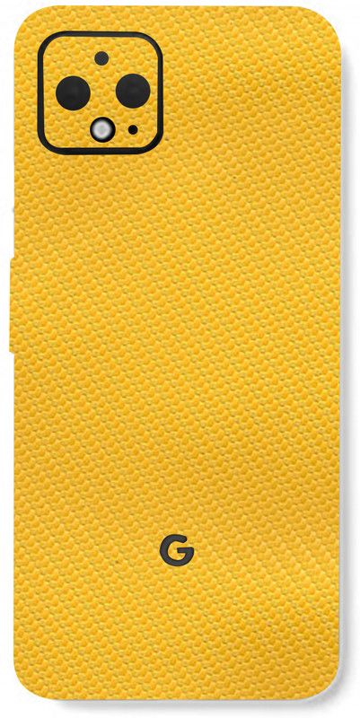 CLAXA Yellow Carbon Fiber Mobile Back Skin, Google Pixel 4Xl Mobile Skin  (Yellow Carbon Fiber Skin With Super matte finish.....)