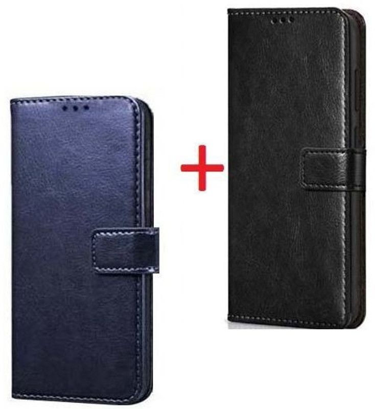 YuniKase Back Cover for realme narzo 50A Prime  (Blue, Black, Shock Proof, Pack of: 2)
