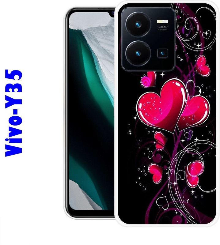 CellWorld Back Cover for Vivo Y35  (Black, Red, Silicon)
