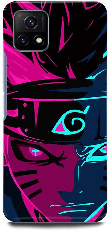 play fast Back Cover for Vivo Y72 5G, V2060 NARUTO, SHIPPUDEN, ANIME, NEON  (Purple, Hard Case, Pack of: 1)