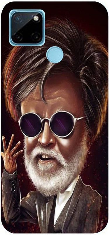 Golden Mask Back Cover for Sky Hawk Back Cover For Realme C21Y Rajnikant Cartoon  (Multicolor, Waterproof, Silicon, Pack of: 1)