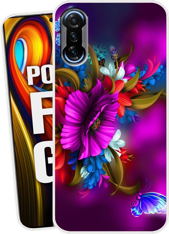 MKprint Back Cover for PocoF3 GT  (Multicolor, Flexible, Silicon, Pack of: 1)