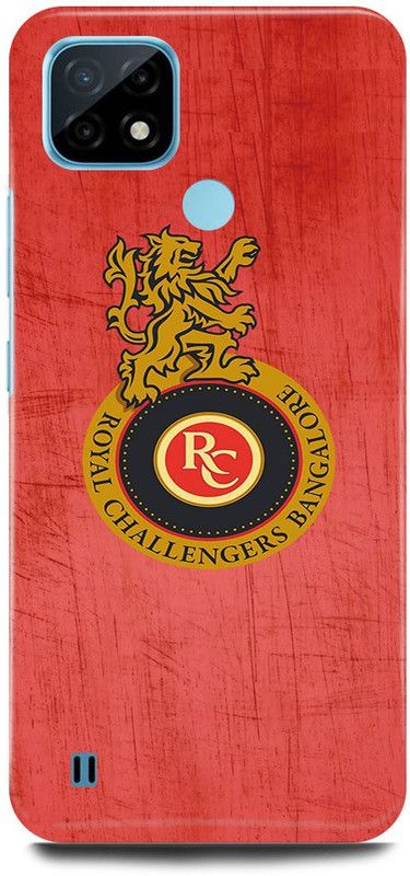 FRONK Back Cover for Realme C21, RMX3201, ROYAL, CHALLENGERS, IPL, TEAM, LOGO  (Red, Hard Case, Pack of: 1)