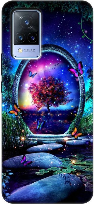 Mizlox Back Cover for Vivo V21 Back Cover  (Multicolor, Grip Case, Silicon, Pack of: 1)