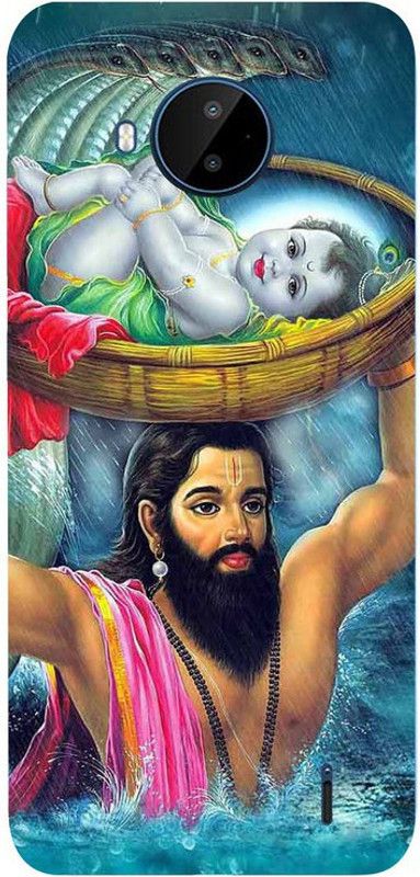 Golden Mask Back Cover for Nokia C20 Plus Nand Baba and Bal Krishna  (Multicolor, Waterproof, Silicon, Pack of: 1)