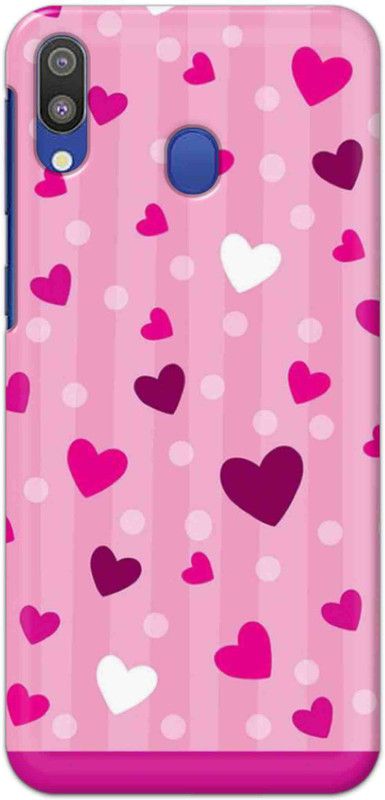 NDCOM Back Cover for Samsung Galaxy M20 Love Hearts Stripes Printed  (Multicolor, Hard Case, Pack of: 1)