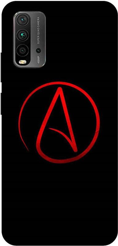 KARJUN Back Cover for Redmi 9 Power, A Alphabet Printed  (Multicolor, Hard Case, Pack of: 1)