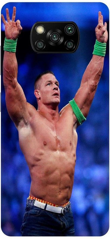 THESTONEWELL Back Cover for Poco X3 wwe Johnson cena boksar back cover  (Multicolor, Shock Proof)