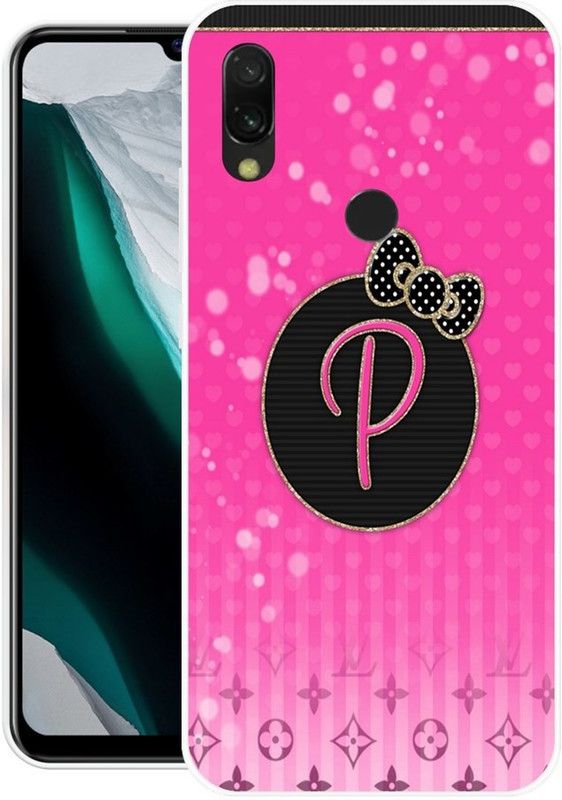 BLUEBUG Back Cover for Redmi Y3, Redmi 7  (Pink, Black, Grip Case, Silicon, Pack of: 1)