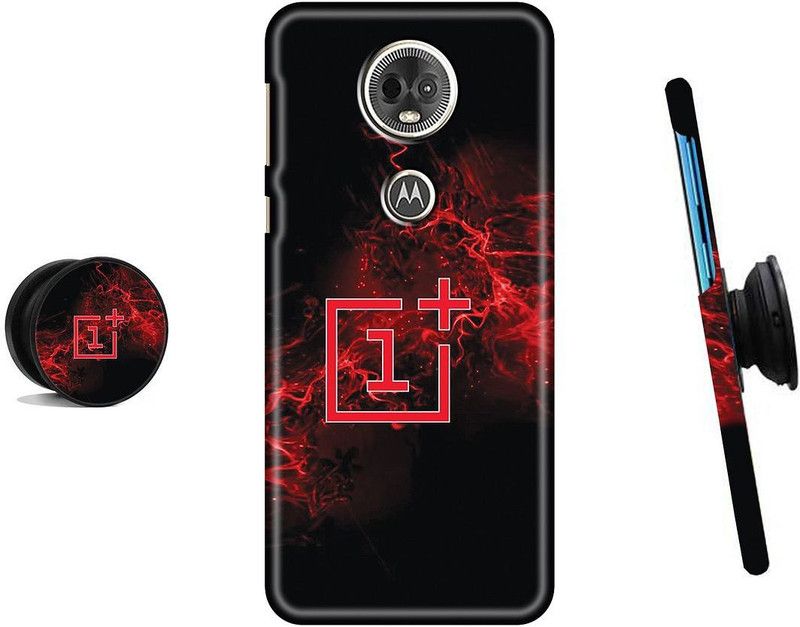 ZAPPY Back Cover for Motorola Moto E5 Plus  (Black, Red, Cases with Holder)