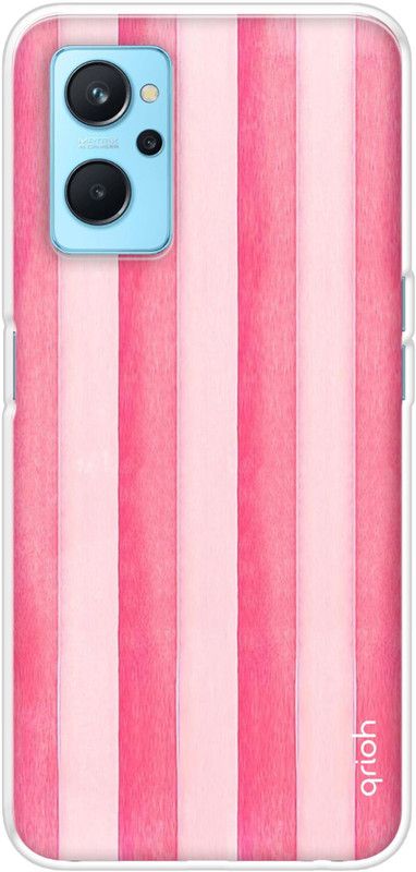 QRIOH Back Cover for Realme 9i  (Pink, Grip Case, Silicon, Pack of: 1)