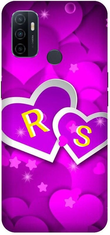 PHONE WALEY.COM Back Cover for OPPO A33 (4G) , CPH2137 ,RS, R LOVES, S NAME, RS Love Printed  (Pink, Hard Case, Pack of: 1)