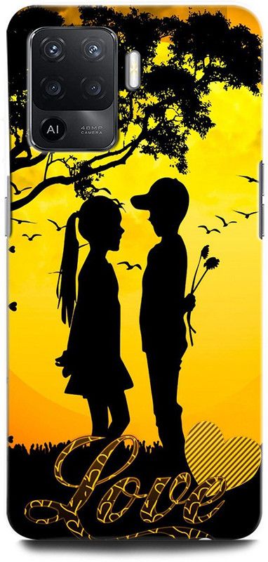 ORBIQE Back Cover for OPPO F19 Pro CPH2285 GIRL BOY, ANIME, LOVE, SWEET COUPLE, GIRL PURPOSING, ROSE  (Multicolor, Hard Case, Pack of: 1)