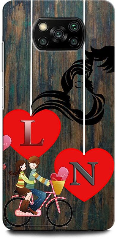 ORBIQE Back Cover for POCO X3 Pro MZB08TAIN LN, L LOVE N, N LOVE L, L LETTER, N LETTER, LN NAME  (Multicolor, Hard Case, Pack of: 1)