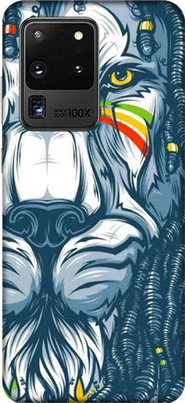 PNBEE Back Cover for Samsung Galaxy S20 Ultra, SM-G988B/DS - Lion Print  (Multicolor, Hard Case, Pack of: 1)