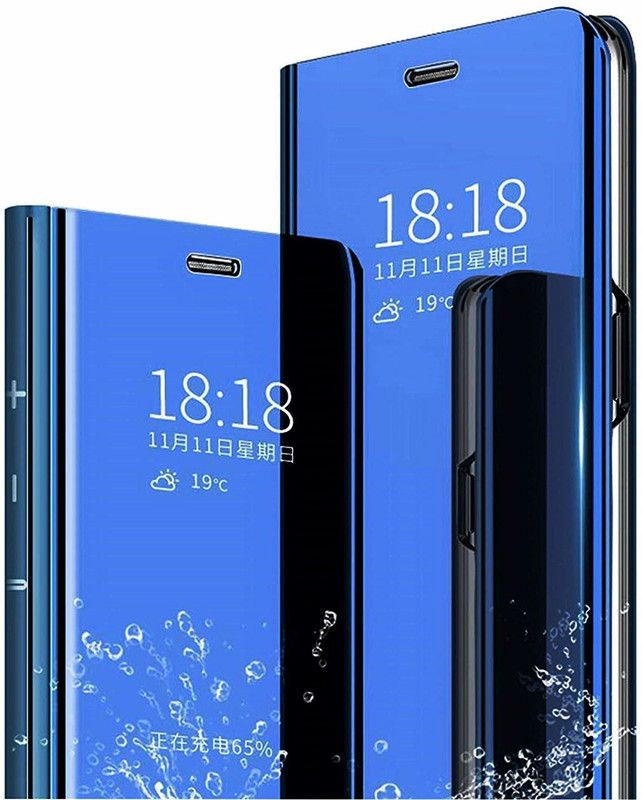 Rakulo Flip Cover for vivo v11  (Blue, Dual Protection)