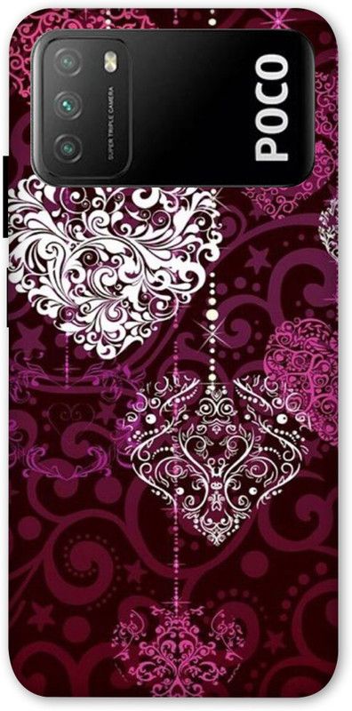 A1 Prints Back Cover for Xiaomi Poco M3  (Red, Hard Case, Pack of: 1)