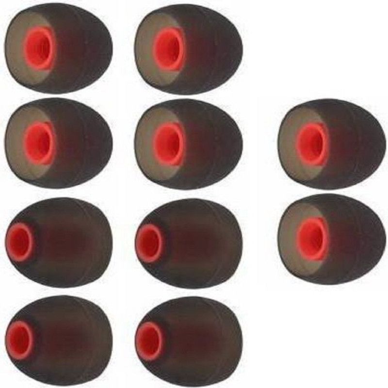 THE DARK NIGHT BBS DEAL Red 10-pcs Earbuds Rubber earphone tips replac... In The Ear Headphone Cushion  (Pack of 1, Multicolor)