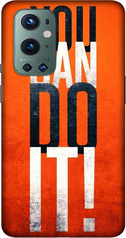 CROKIAN Back Cover for OnePlus 9 Pro You can do it Back Cover  (Orange, Hard Case)