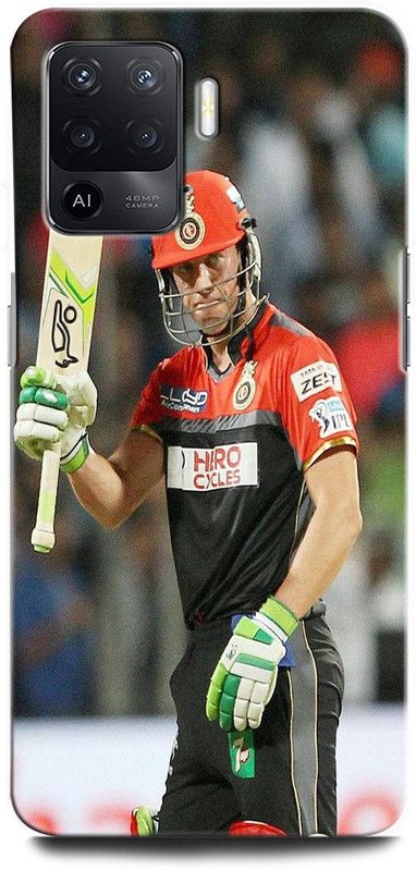 ORBIQE Back Cover for OPPO F19 Pro CPH2285 AB DE VILLIERS, CRICKET, BATSMAN, SPORTS  (Multicolor, Hard Case, Pack of: 1)