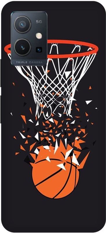 THE NARAYANA COLLECTIONS Back Cover for IQOO U5 5G-V2024A-BASKET,BALL,STYLISH,SPORTS,GAME  (Multicolor, Hard Case, Pack of: 1)
