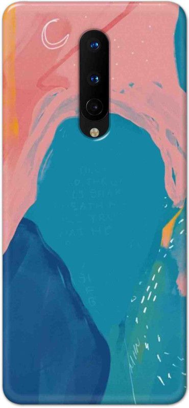 NDCOM Back Cover for OnePlus 8 Color Pattern Art Printed  (Multicolor, Hard Case, Pack of: 1)