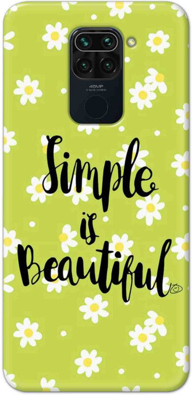 NDCOM Back Cover for Redmi Note 9 Simple Is Beautiful Printed  (Multicolor, Hard Case, Pack of: 1)
