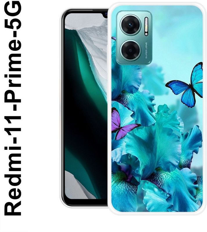 REDFLY Back Cover for Redmi 11 Prime 5G  (Blue, Silicon)