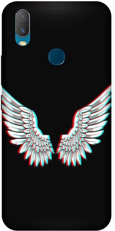 URCHIN Back Cover for Vivo Y12 Wings, Freedom, Neon, Angel, God  (Multicolor, Shock Proof, Pack of: 1)