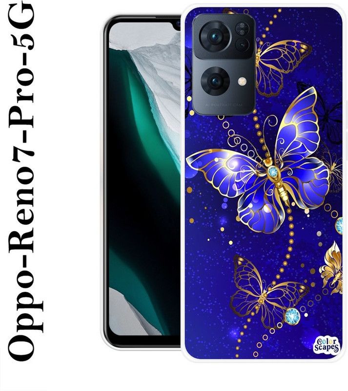 Sswastik Back Cover for Oppo Reno7 Pro 5G  (Blue, Silicon)