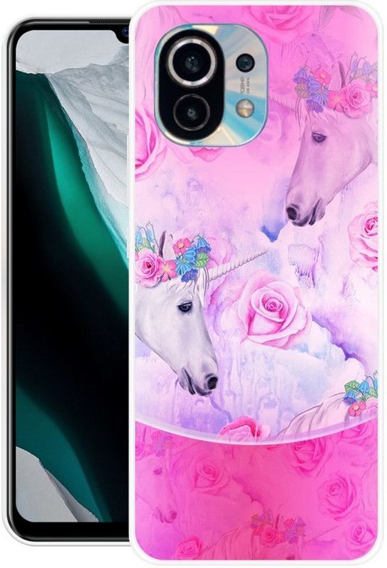 Chahar Back Cover for Mi 11 Lite, Mi 11 Lite 5G  (Pink, Grip Case, Silicon, Pack of: 1)