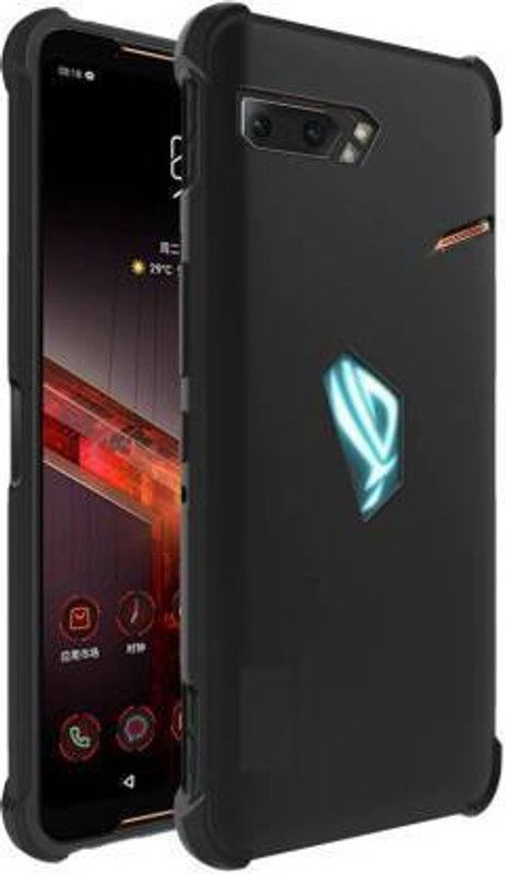 MOBIGENIX Back Cover for ASUS ROG PHONE 2  (Black, Grip Case, Pack of: 1)