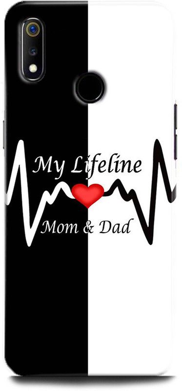 Afterglow Back Cover for Realme 3i MOM AND DAD, DAD, I LOVE YOU, LOVE, MISSING, MOM  (Multicolor, Shock Proof, Pack of: 1)