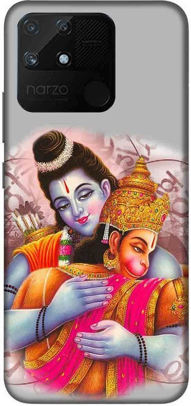 NDCOM Back Cover for Realme Narzo 50A Hanuman and Ram Printed  (Multicolor, Hard Case, Pack of: 1)
