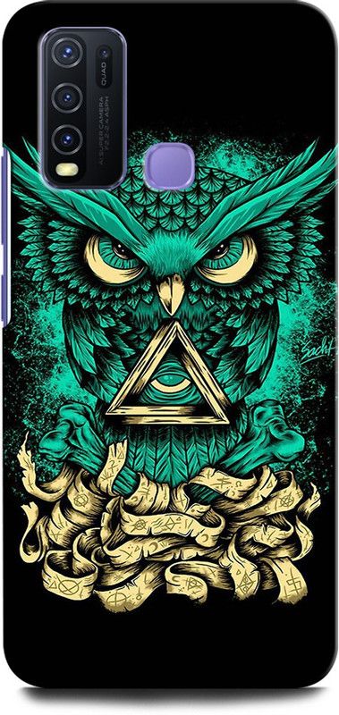 GRAFIQE Back Cover for Vivo Y30 OWL, TRIPPY, WORLD, EYE, USA, ILLUMINATI, MASONICO, OWL  (Multicolor, Shock Proof, Pack of: 1)