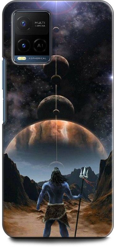 KEYCENT Back Cover for Vivo Y21A, V211 OM, SHIVJI, LORD SHIVA, MAHADEV, BHOLENATH, GOD, TRISHUL  (Multicolor, Shock Proof, Pack of: 1)
