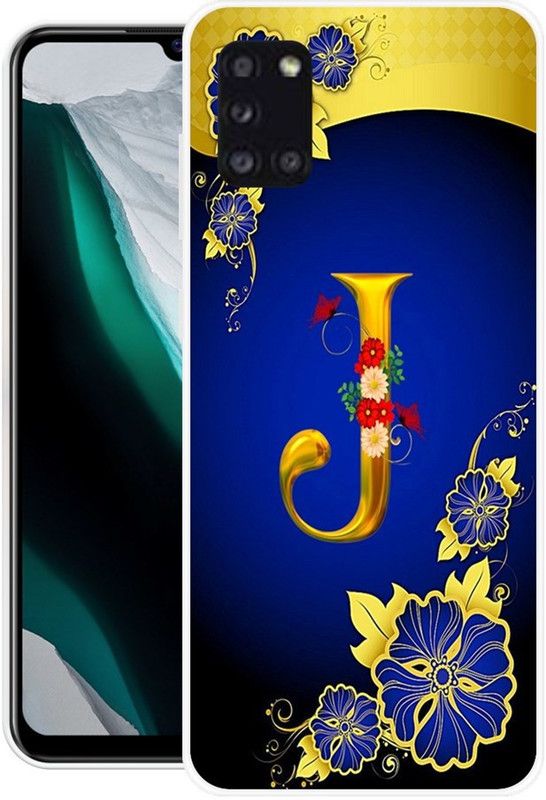 BLUEBUG Back Cover for Samsung Galaxy A31  (Blue, Yellow, Grip Case, Silicon, Pack of: 1)