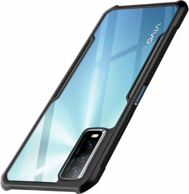 Finaux Back Cover for Vivo Y20  (Black, Pack of: 1)