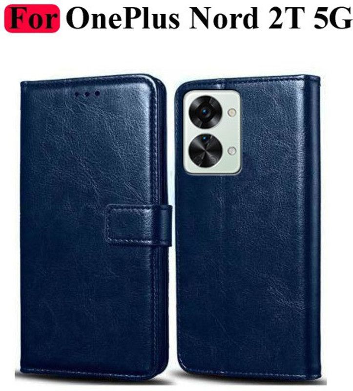 Turncoat Flip Cover for OnePlus Nord 2T 5G  (Blue, Grip Case, Pack of: 1)