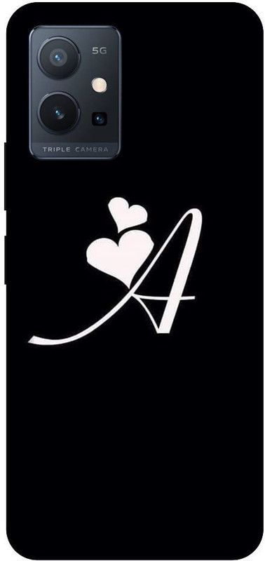 VS PRINT LINK Back Cover for VIVO T1 (5G) , V2141 ,A letter,A name A word , Printed Back Cover  (Black, Hard Case, Pack of: 1)
