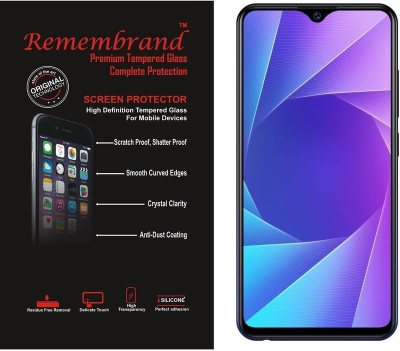 Remembrand Tempered Glass Guard for Vivo Y95  (Pack of 1)